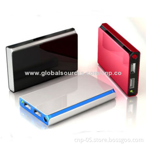 Li-polymer Battery Cell Power Bank, 6,000mAh, Aluminum Alloy Housing, Fashionable Design
